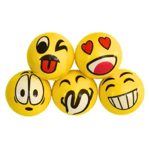 Emoji-stressbold i skum
