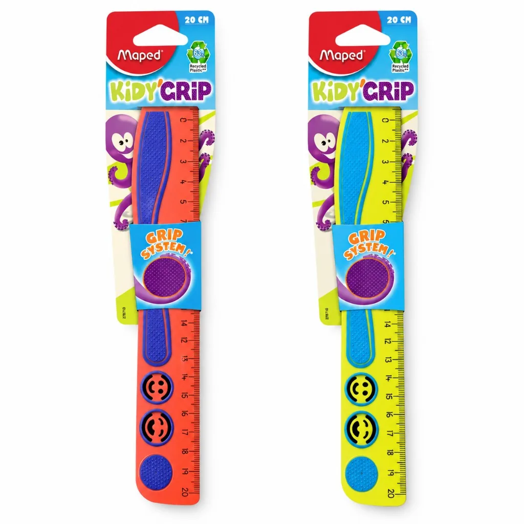 Maped Kidy Grip Lineal 20 cm – Skridsikker børnelineal – billede 1
