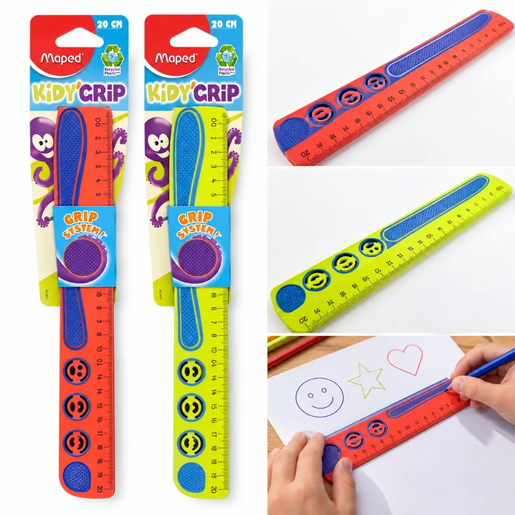 Maped Kidy Grip Lineal 20 cm – Skridsikker børnelineal – billede 2