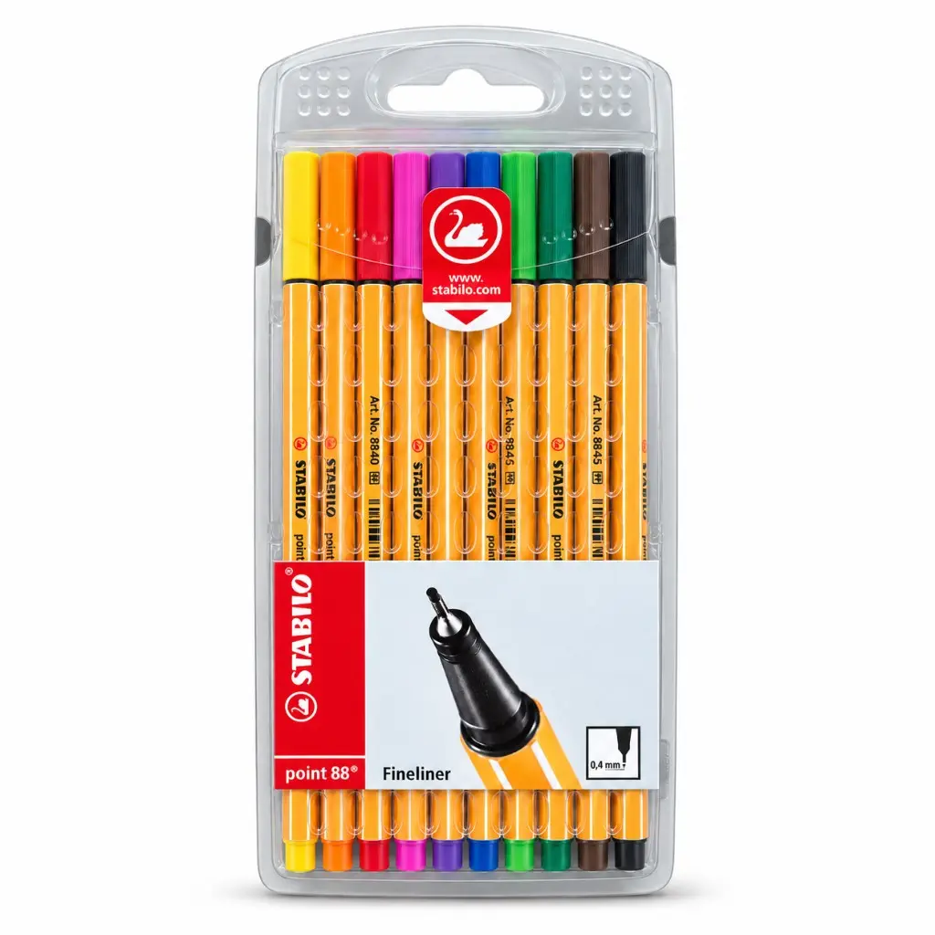 STABILO point 88 Finelinere – 10 farver, 0,4 mm – billede 1